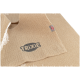 Beige gerippte Haustierdecke mit gedrucktem 'TRIXIE'-Logo und kleinem roten TRIXIE-Stoffetikett