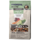 Tüte mit Premiere Raw Kitchen Basic Gemüse-Mix, die Karotten, Zucchini und Rüben enthält, mit Anweisungen zum Mischen und einem Gewichtsetikett von 500 g.