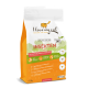 Tüte mit natürlichem Katzenfutter mit der Aufschrift 'Ich liebe meine Katze', die eine insektbasierte Formel, glutenfrei und hypoallergen bewirbt.