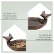 Vogeltränke auf Stab Blatt-Design