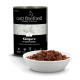 Catz Finefood Pure Kangaroo Nassfutter für Katzen in Dose mit Schüssel voller stückigem Fleisch, enthält Nachtkerzenöl.