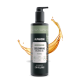 Flasche mit ALPHAZOO Care Seelenruhe Futteröl für Hunde und Katzen, mit einem Pfotenabdruck-Design und dem Text 'Inner Peace Oil.'