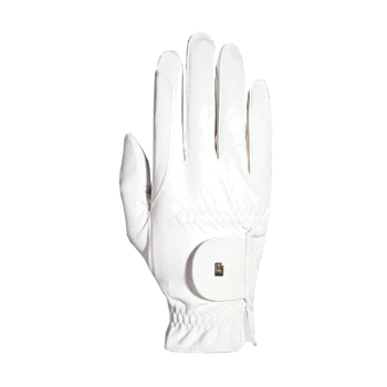 Weiße Haustierpflegehandschuhe mit strukturierter Oberfläche und verstellbarem Handgelenkband, entworfen für einfache Handhabung und Komfort.