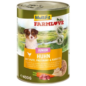 MultiFit Farmlove Junior Huhn mit Pute 6×400 g
