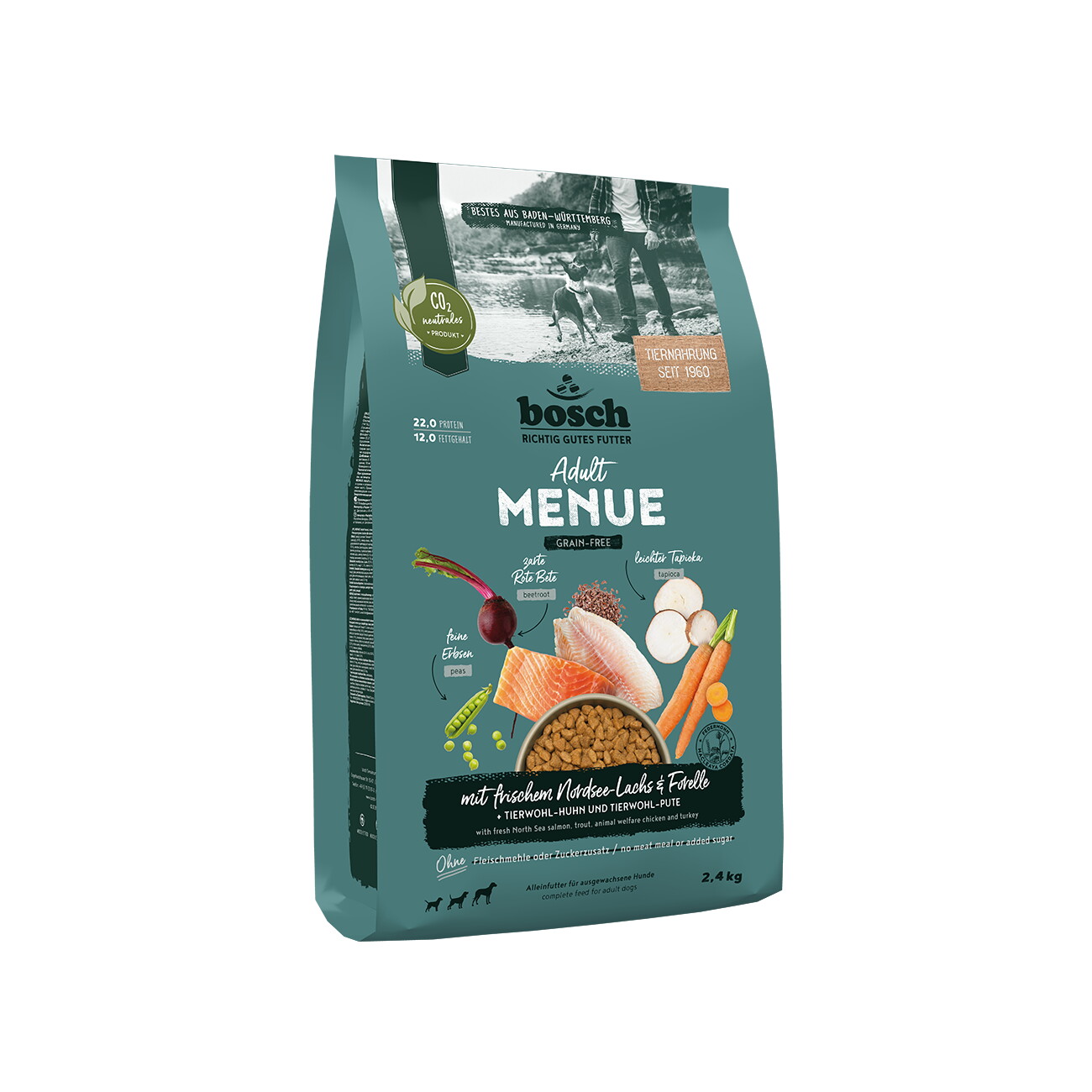 bosch HPC Trockenfutter Hund Adult Menue Nordsee-Lachs & Forelle 2,4 kg