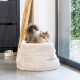 Panier pour chat Karlie DBL Ribbed gris clair