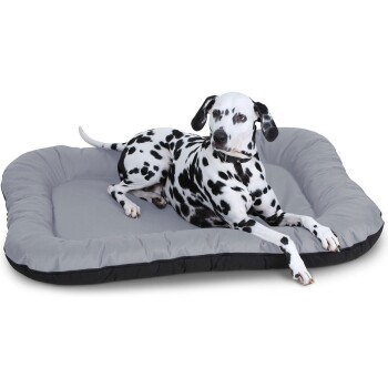 Wasserfestes In und Outdoor Hundebett Lucky aus Nylongewebe grau L