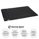 Schwarze Haustiermatte mit einem gesteppten Design, beschriftet mit 'Doctor Bark', mit Text über Haltbarkeit, Hygiene, Waschbarkeit und Allergietauglichkeit.
