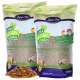 Lyra Pet Nature Power getrocknete Soldatenfliegenlarven Tierfuttertüte, zeigt Bilder von Fischen, Vögeln und Schildkröten, mit natürlichen Zutaten und hohem Proteingehalt.