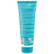 Tube de shampooing Aqua Aloe Vera, 250 ml, avec une liste d'ingrédients détaillée et des instructions d'utilisation en plusieurs langues sur un fond turquoise.