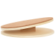 Jouet en bois pour animaux de compagnie avec un dessus en liège et une base circulaire, conçu pour un jeu interactif.