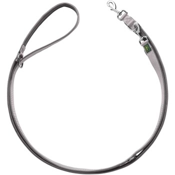 Verstellbare Führleine Neopren grau 1 cm, 2 m