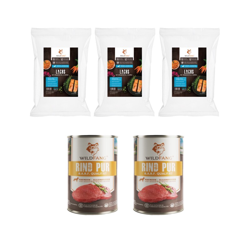 Wildfang Genussbox Junior - Trocken- & Nassfutter Rind pur