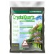 10 kg Sack Dennerle CrystalQuartz Aquarienkies, grün und blau gestaltet mit Fischbildern und mehrsprachigen Produktdetails.