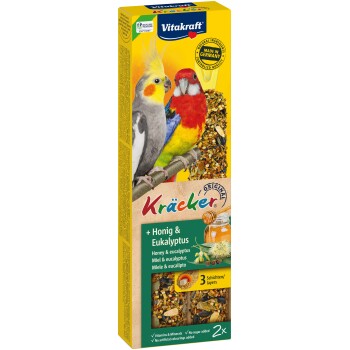 Vitakraft Großsittich Kräcker 4x2er Honig & Eukalyptus