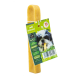 Bâton à mâcher pour chien avec une étiquette verte présentant un petit chien en train de le mâcher, marqué "Taille XS" pour les chiens de moins de 10 kg, indiquant "100% naturel."