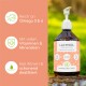 Flasche mit Lachsöl, beschriftet mit 'Lachsöl', mit Angaben, dass es reich an Omega 3 & 6 ist, Vitamine und Mineralien enthält und kalt gefiltert ist.