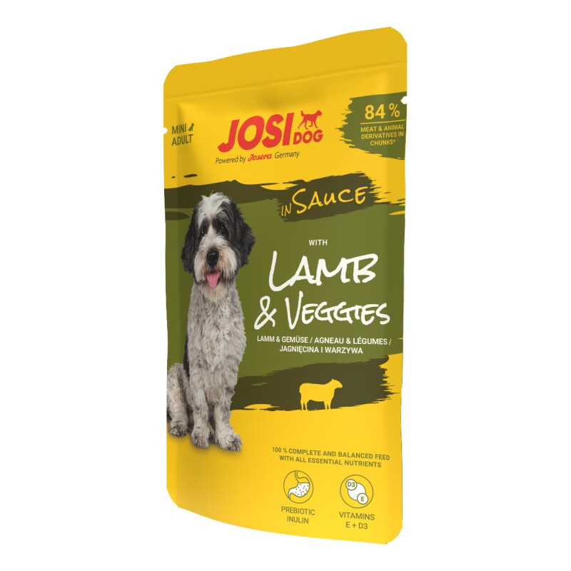 JosiDog Mini Lamm & Gemüse in Soße 24 x 100 g