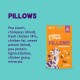 Edgard & Cooper orange "PILLOWS for rewarding" cat treat bag, chicken flavor, smiling cat illustration and visible ingredient text including "fresh chicken 14%".