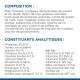 Composition et constituants analytiques d'un produit alimentaire pour animaux de compagnie, détaillant des ingrédients comme le poulet, la dinde et des vitamines.