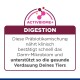 ActivBiome+ Digestion-Label in deutscher Sprache, das besagt, dass die präbiotische Mischung eine gesunde Verdauung bei Haustieren unterstützt.