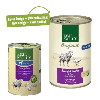 Original Nassfutter für Hunde Adult Schaf und Huhn 6x400 g