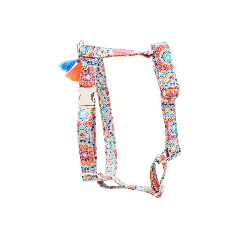 PELLINA - Hundegeschirr - Hippie Blue gold S