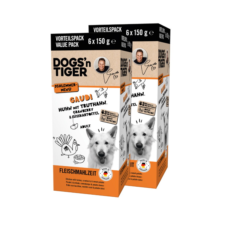 Dogs'n Tiger Gaudi Multibox Huhn & Truthahn 12x150 g