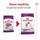 Twee Royal Canin hondenvoerzakken: "Giant Adult" en "XL Giant Adult," met nieuwe verpakking en een geoptimaliseerde formule.