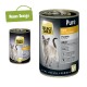 Dosen von SELECT GOLD Pure Katzenfutter mit einer hellbraunen Katze auf dem Etikett, beschriftet mit "Gans/Oie/Oca/Goose" und "Adult."