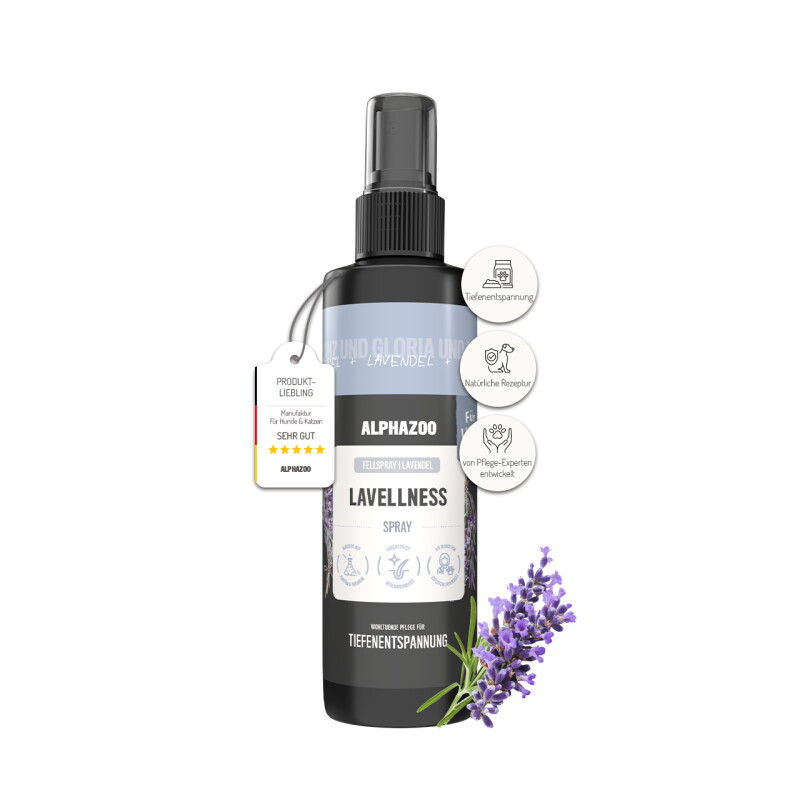 ALPHAZOO Lavellness Fellspray für Hunde