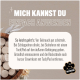 Anleitung zur Verwendung eines Haustier-Ohrreinigers, mit einer Schüssel voller Tabletten und Text auf Deutsch, der die Anwendungsschritte beschreibt.