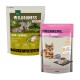 Zwei Kittenfutterpakete: "Wilderness True Country" (75% Fleisch) und "Premiere Meat Menu" (57% Geflügel).