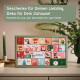 Adventskalender für Haustiere von Aniforte, mit bunten nummerierten Türen und festlichen Illustrationen, vor einem grünen Hintergrund.