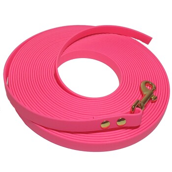 ab 35 kg Biothane Schleppleine leuchtendes rosa 10 m