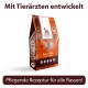 Premium-Hundefutterbeutel mit der Aufschrift "GOLD", der ein Rezept mit Truthahn und Kartoffeln zeigt, mit dem Text "Vom Tierarzt empfohlen" und "Pflegende Rezeptur für alle Rassen!"