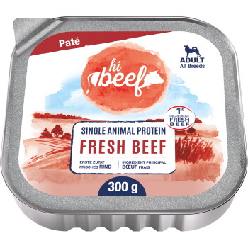 Hi Pet Food Nassfutter Hund, Adult, Fresh, Rind 18x300 g