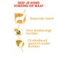 Infographic over gepersonaliseerd hondenvoer met iconen en tekst: "Gezonde vacht," "Voor kieskeurige honden," "Ondersteunt gezond ouder worden."