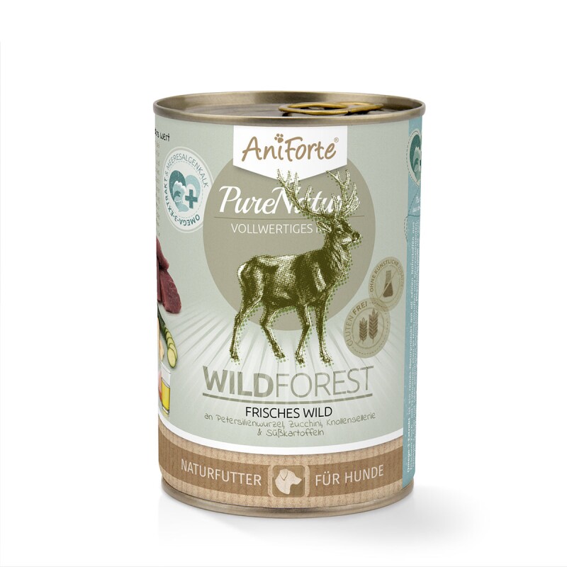AniForte Nassfutter WildForest Wild mit Zucchini 6x400 g