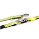 Hundeleine mit Kiwi-Fruchtmuster und Metallverschlüssen, mit einem gelben Anhänger mit weißem Text "URBAN PET."