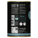 Schwarze Dose mit Premium-Katzenfutter, 400g, mit dem Text "100% Premium-Qualität", Nährwertangaben (510kJ, 123 kcal pro 100g) und Fütterungshinweisen.