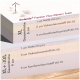 Tierlando® Premium Visco-Schaumstoffschichten, gekennzeichnet mit Dicke und Materialdetails: 1 cm Baumwolle, 2 cm Viscoschaum, 3 cm Komfortschaum.