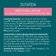 Zutatenliste für Haustierfutter, die den Lachsgehalt (19%) hervorhebt, mit zusätzlichen Proteinen, Getreide und Nährstoffzusätzen.