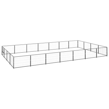 Hundezwinger Stahl schwarz 7 m, 4 m, 70 cm