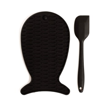 Schleck Set mit Spatel Katze schwarz
