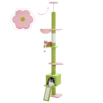 Deckenhoher Katzenbaumturm verstellbar