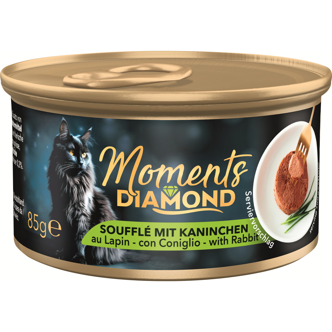 MOMENTS Diamond Nassfutter Katze, Adult, Soufflé Kaninchen 12x85 g