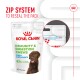 Royal Canin Immunity & Digestion Chews for puppies, featuring a brown dog on the packaging, with a zip system for resealing.