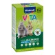 Vita Special Kaninchenfutterverpackung mit zwei Kaninchen auf der Vorderseite, mit der Aufschrift "100% ALL IN ONE SENIOR" ohne Zuckerzusatz.