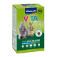 Vita Special Kaninchenfutterverpackung mit zwei Kaninchen auf der Vorderseite, mit der Aufschrift "100% ALL IN ONE SENIOR" ohne Zuckerzusatz.